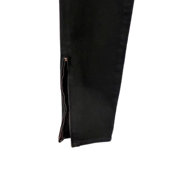 J Brand Black Jeans The Deal Skinny Leg Size 28 Noir Ankle Zip - Picture 10 of 10